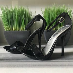 Black Patent Strappy Heels